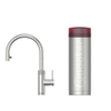 Quooker Flex Round kokendwaterkraan - draaibare & uittrekbare uitloop - PRO3 reservoir - Warm / kokend water - RVS SW75951