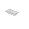 Ink kraft lavabo 140x1x45cm 2 trous pour robinetterie 1 évier polystone blanc mat SW439564