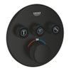 GROHE Grohtherm SmartControl afbouwdeel - rond - thermostatisch - 3 functies - mat zwart SW1477590