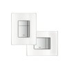 Grohe Skate Cosmopolitan wc bedieningsplaat glas in wit 0729165 Grohe Skate Cosmopolitan wc bedieningsplaat glas in wit 0729165