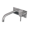 BRAUER Chrome Edition Wastafelmengkraan inbouw - gebogen uitloop links - hendel lang smal - inclusief inbouwdeel - afdekplaat - model A 1 - chroom SW397995