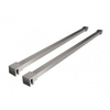 Wiesbaden Slim ensemble de barres de stabilisation 120 cm pour douches à l'italienne sur pied en acier brossé SW545051