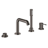 Grohe Essence New Afbouwdeel - voor 4-gats badrandcombinatie - met omstel - inclusief baduitloop - handdouche - doucheslang 200cm - hard graphite (antraciet) SW98800