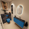 MONDIAZ TURE-DLUX Meuble toilette - 100cm - Jeans - EDEN - vasque Lava - position centrale - 1 trou de robinet SW1103843