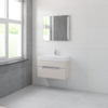 Bruynzeel Mino badmeubelset 56x80x38cm 1 kraangat 1 wasbak 2 lades met spiegel met softclose kasjmier grijs SW384593 Bruynzeel Mino badmeubelset 56x80x38cm 1 kraangat 1 wasbak 2 lades met spiegel met softclose kasjmier grijs SW384593