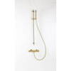Fortifura Calvi douchekraan - met glijstangset - met staafhanddouche - gladde doucheslang - PVD - geborsteld messing (goud) SW811917