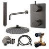 Adema Shower inbouwdoucheset 20cm hoofddouche met wandbevestiging compleet gunmetal SW519680 Adema Shower inbouwdoucheset 20cm hoofddouche met wandbevestiging compleet gunmetal SW519680