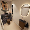 MONDIAZ TURE-DLUX Meuble toilette - 40cm - Rust - EDEN - vasque Lava - position gauche - sans trou de robinet SW1103977