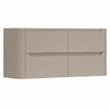 H&R Badmeubelen Juice Wastafelonderkast - 120x45x50cm - linkerhoek afgerond - 4 lades - geïntegreerde greep - olive SW1571968