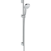 Hansgrohe Croma select e Multi glijstangset - met Croma - select E Multi - handdouche - ecosmart - 90cm - met isiflex B - doucheslang - 160cm wit/chroom - wit chroom 0605314