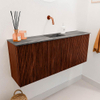 Mondiaz JOYA-DLUX 100cm toiletmeubel - kleur Ruby - Wastafel FAYE positie Midden Zonder kraangat kleur Sombra. SW1425675