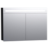 Saniclass Double Face spiegelkast 100x70x15cm 2 deuren met LED verlichting Zwart SW24966 Saniclass Double Face spiegelkast 100x70x15cm 2 deuren met LED verlichting Zwart SW24966