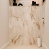 MONDIAZ HOPE Toiletplaat Set - solid surface achterwand - 100x125cm - Planchet 100x23cm - niet voorgeboord - Frappe SW1105231