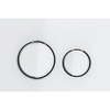 Geberit Sigma50 bedieningsplaat - 2-toets spoeling - rond - chroom/glas - dualflush - wit SW203600