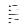 Hotbath &MORE Handdoekradiator - 50x76cm - rond - 4 stangen - horizontaal - met schakelaar - tuscan bronze (brons) SW1245709