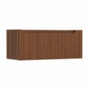 H&R Badmeubelen Juice Wastafelonderkast - 100x45x40cm - rechterhoek afgerond - 3D-front - 1 lade - geïntegreerde greep - dark oak SW1259734