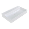 Arcqua Edge Opbouw Wastafel - 80x47x12cm - zonder kraangat - cast marble - glans wit SW1581335