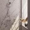 Brauer Chrome Edition opbouw douche thermostaatkraan met glijstang en 3 standen ronde handdouche en 150cm gladde doucheslang Chroom SW715496 Brauer Chrome Edition opbouw douche thermostaatkraan met glijstang en 3 standen ronde handdouche en 150cm gladde doucheslang Chroom SW715496