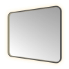 Hotbath &MORE Spiegel - 100x80cm - direct en indirect LED - color changing - spiegelverwarming - met afstandsbediening - PVD - geborsteld zwart SW1246083