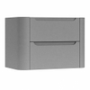 H&R Badmeubelen Juice Meuble sous vasque - 80x45x50cm - angles arrondis - 2 tiroirs - poignée intégrée - stone grey mat SW1489318