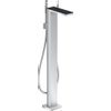 Hansgrohe AXOR MyEdition afbouwdeel v. vrijstaande badkraan met uitloop m. zwart glas met omstel voorsprong 19.6cm chroom SW241688