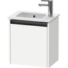 Duravit Ketho.2 Fonteinkast - met 1 deur - 41x29.2x44cm links - met greep antraciet - wit mat SW772889