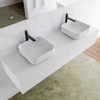 MONDIAZ LAGOM 160cm badmeubel solid surface talc 2 lades Wastafel BINX opzetkom dubbel 2 kraangaten SW409118 MONDIAZ LAGOM 160cm badmeubel solid surface talc 2 lades Wastafel BINX opzetkom dubbel 2 kraangaten SW409118