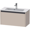 Duravit Ketho.2 Wastafelonderbouwkast - met 1 lade - 68x39x44cm - met greep antraciet - taupe supermat SW771867