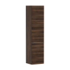 Hansgrohe Xelu Q Armoire haute - 165x40x35cm - 2 portes - poignée chrome - fermeture douce - charnière à gauche - dark walnut SW995284