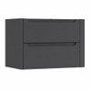 H&R Badmeubelen Juice Wastafelonderkast - 80x45x50cm - rechterhoek afgerond - 2 lades - geïntegreerde greep - antraciet mat SW1488960