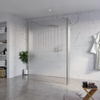 Fortifura Galeria Vrijstaande Inloopdouche - 140x200cm - helder geribbeld - antikalk - 8mm veiligheidsglas - 2 zijwanden 40cm - wandsteunen en hoekprofielen - PVD - geborsteld gunmetal (antraciet) SW976695