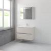 Bruynzeel Miko badmeubelset 66x91x51cm 1 kraangat 1 wasbak 2 lades met spiegel met softclose kasjmier grijs SW384539 Bruynzeel Miko badmeubelset 66x91x51cm 1 kraangat 1 wasbak 2 lades met spiegel met softclose kasjmier grijs SW384539