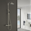 Hotbath Buddy Ensemble de douche de tête - pommeau de douche à main 3 jets - douche de tête 25cm - nickel brossé SW299036