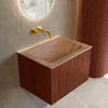 MONDIAZ KURVE-DLUX Meuble de salle de bains 60 cm couleur Ruby avec 1 tiroir et 0 porte. Lavabo CLOUD Central sans trou de robinet Saba. SW1433431