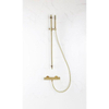 Fortifura Calvi douchekraan - met glijstangset - met staafhanddouche - metalen doucheslang - PVD - geborsteld messing (goud) SW811926
