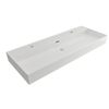 Plieger Kansas Lavabo 120x46.6cm 2 trous de robinet avec trop-plein Blanc SW160119