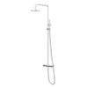 IVY Concord ensemble de douche pluie apparent – douche de tête medium Ø 30 cm – douchette bâton – barre de douche 89.4 cm – inox brossé SW1031905