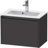 Duravit Ketho.2 Wastafelonderbouwkast - met 1 lade - 61x39x44cm - met greep antraciet - grafiet supermat SW772951