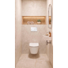 QeramiQ Dely Toiletset - Geberit UP320 inbouwreservoir - met Burda frame - witte bedieningsplaat - softclose toilet zitting - 35mm - glans wit SW1222067