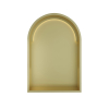 Hotbath &MORE Boîte encastrable ou niche encastrée Modèle en arche 30x45x10cm avec LED IP44 Laiton brossé PVD SW1246499