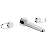 Crosswater Crossbox Lazo Wastafelkraan - 3-gats - wandgemonteerd - hoogglans chroom SW928284
