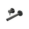 Brauer Gunmetal Edition robinet de lavabo encastré avec bec droit à droite et rosaces modèle B2 Gunmetal brossé PVD SW715924