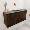 Mondiaz JOYA-DLUX 80cm meuble de toilette - couleur Walnut - Vasque FAYE position Milieu Sans trou de robinet couleur Sombra. SW1424717