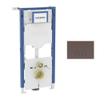 Geberit Duofix Element - UP 320 - QeramiQ Push Steel bedieningsplaat slim - wand 112cm - ronde knoppen - amber bruin SW1600827
