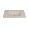 Saniclass Torino Meubelwastafel - 80.5x46x17.5cm - solid surface - 1 wasbak - zonder kraangaten - off-white SW1471856