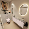 MONDIAZ TURE-DLUX Meuble WC 120 cm Rosee. Lavabo EDEN Opalo position droite. Avec 1 trou de robinet. SW1104544