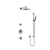 Hotbath Cobber IBS20 Regendoucheset - inbouw - 35cm wandarm - 20cm ronde hoofddouche - staafhanddouche - glijstang - geborsteld nikkel (RVS) SW440443