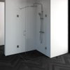 Saniclass Create douchecabine 2-delig 100x80cm profielloos met antikalk en 8mm veiligheidsglas geborsteld RVS SW224122 Saniclass Create douchecabine 2-delig 100x80cm profielloos met antikalk en 8mm veiligheidsglas geborsteld RVS SW224122