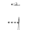 Hotbath Cobber @work ensemble de douche encastré thermostatique avec 2 robinets d'arrêt chrome SW677946