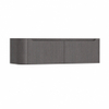 H&R Badmeubelen Juice Wastafelonderkast - 140x45x40cm - linkerhoek afgerond - 2 lades - geïntegreerde greep - Wenge SW1110318
